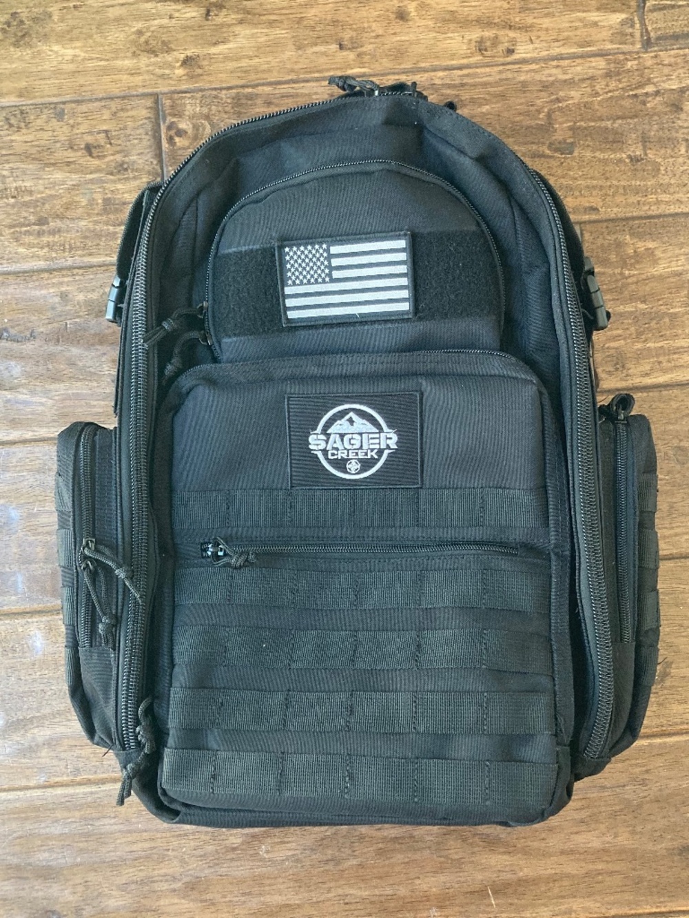 Sager Creek Baby Backpack Diaper Bag for Men FDE Black Tactical Molle